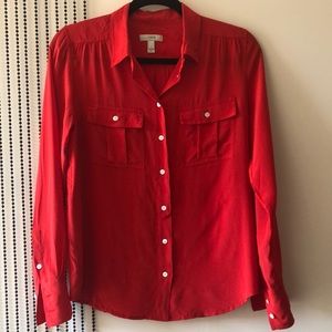 100% silk J. Crew button down size 2